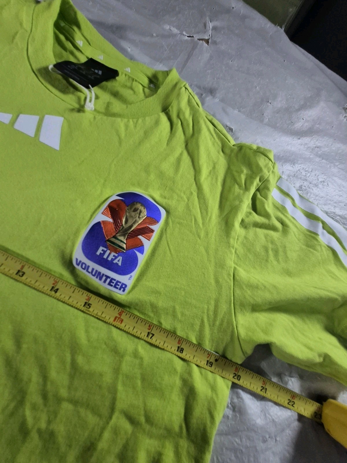 New No Tags Adidas Soccer FIFA World Cup Volunteer Green Women Tshirt Medium