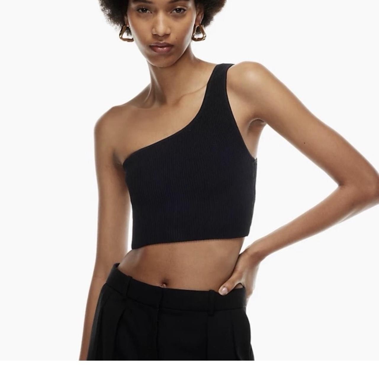 Aritzia Babaton Women’s Sculpt Knit One-Shoulder Cropped Tank Size XS