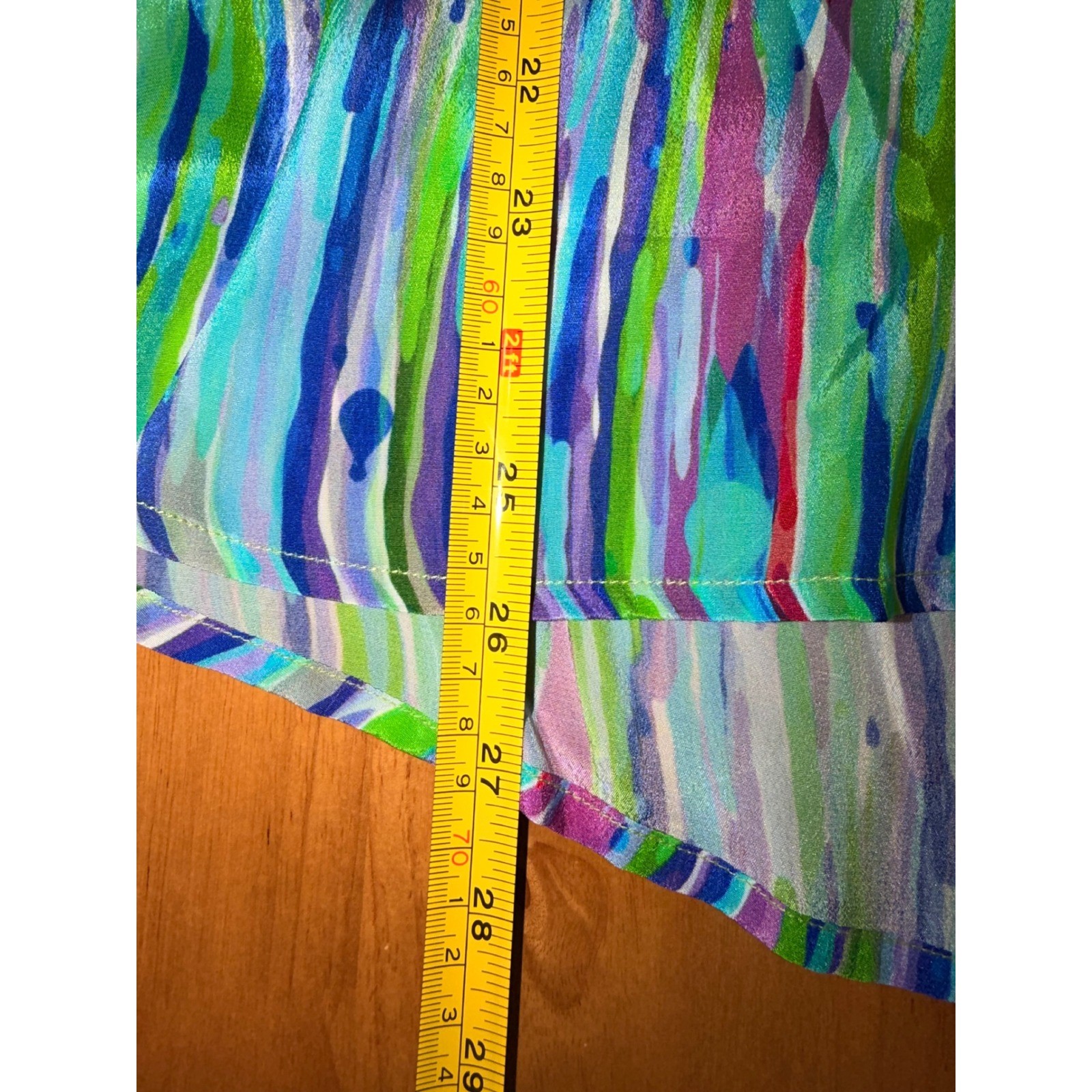 APNY New York Women Sleeveless V-Neck Abstract Stripe Cupro Viscose Top Small