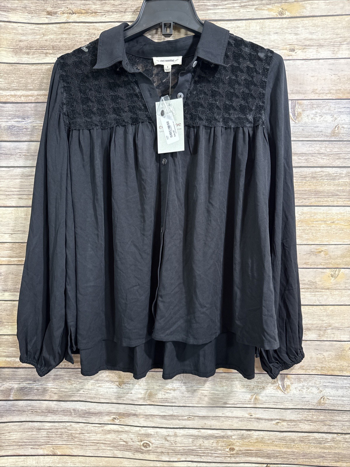 Womens Boho Maximalist Top Size S Floral Semi Sheer Bold Eclectic Artsy Colorful