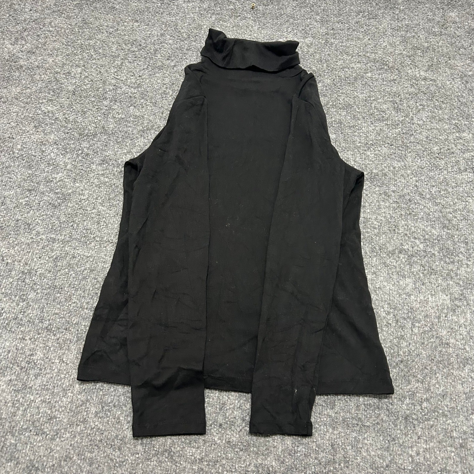 Tommy Hilfiger Turtleneck Womens Size M Black Cotton Long Sleeve Classic Fit