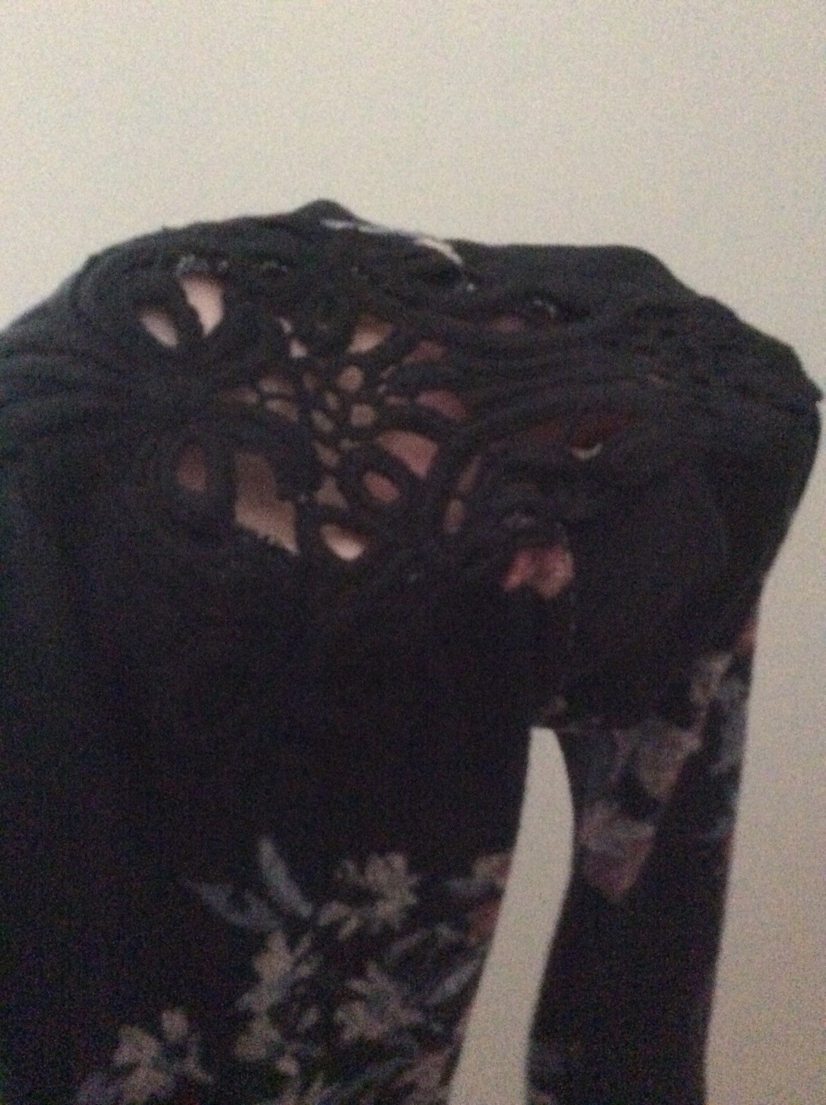 Three Pink Hearts Womens Tunic Top Size Medium NWT Black Floral Lace