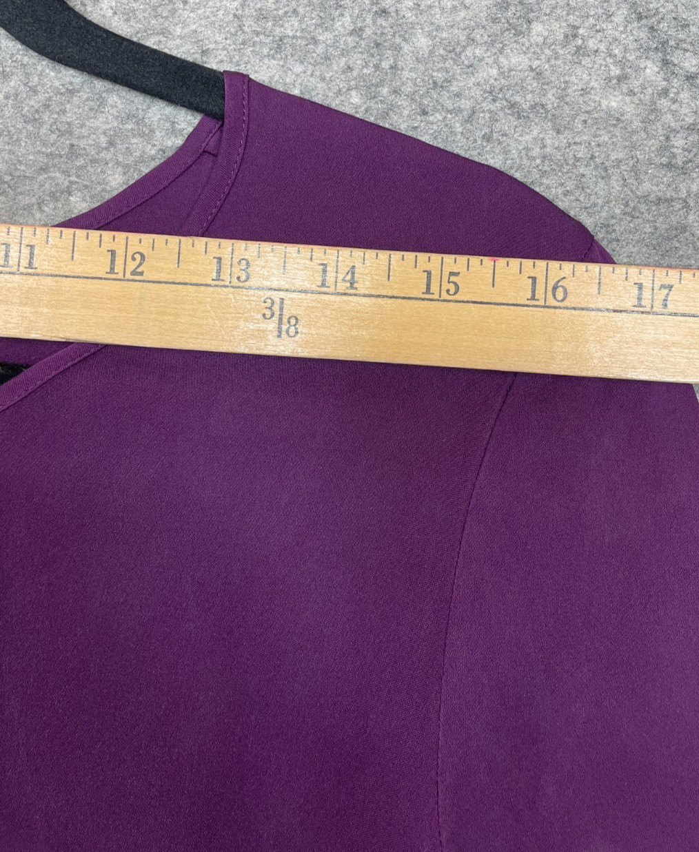 Quince Washable Stretch Silk Tee Womens M Aubergine Purple Blouse Top Minimalist