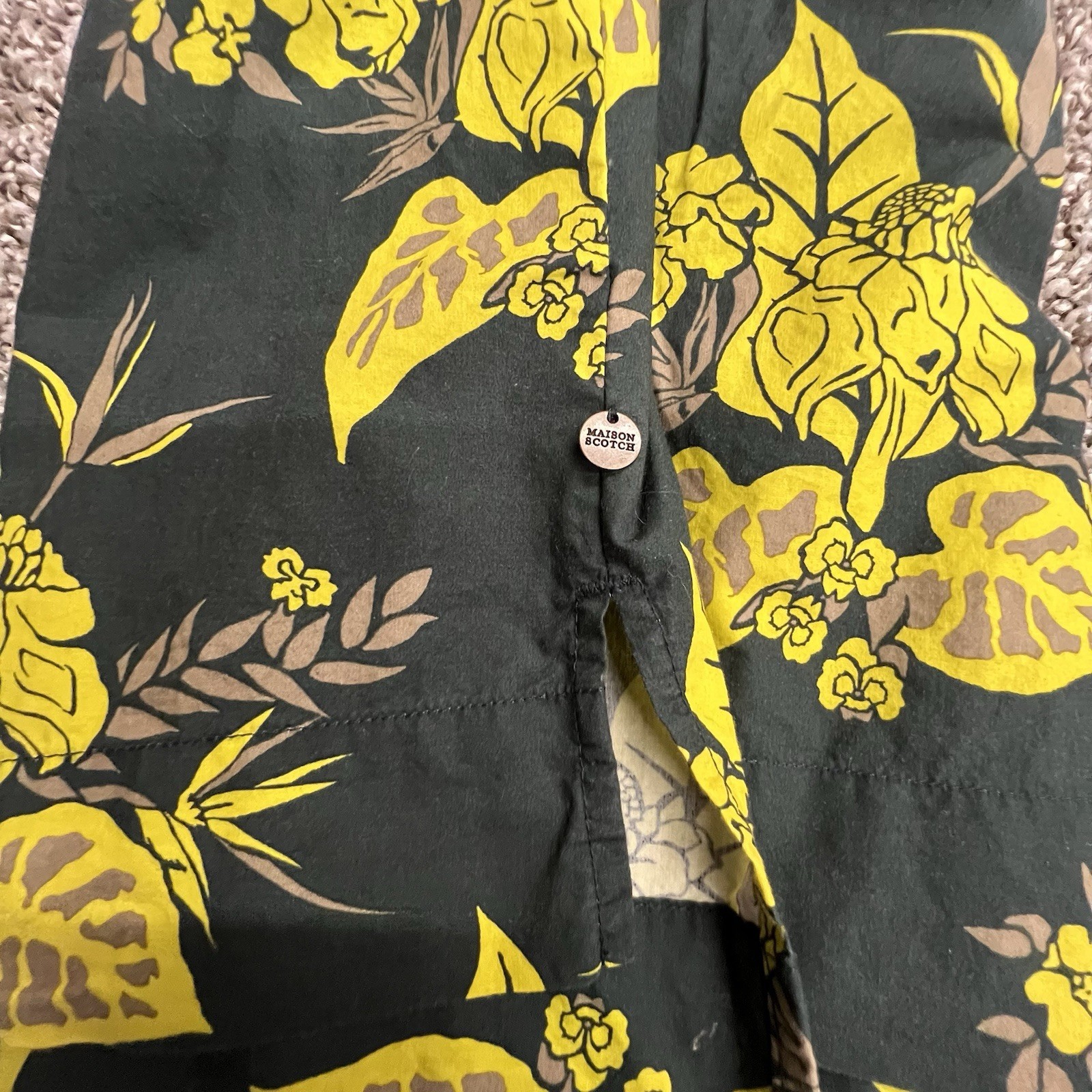 scotch & soda Maison scotch cosmic surf womens hawaiian floral cotton blouse L