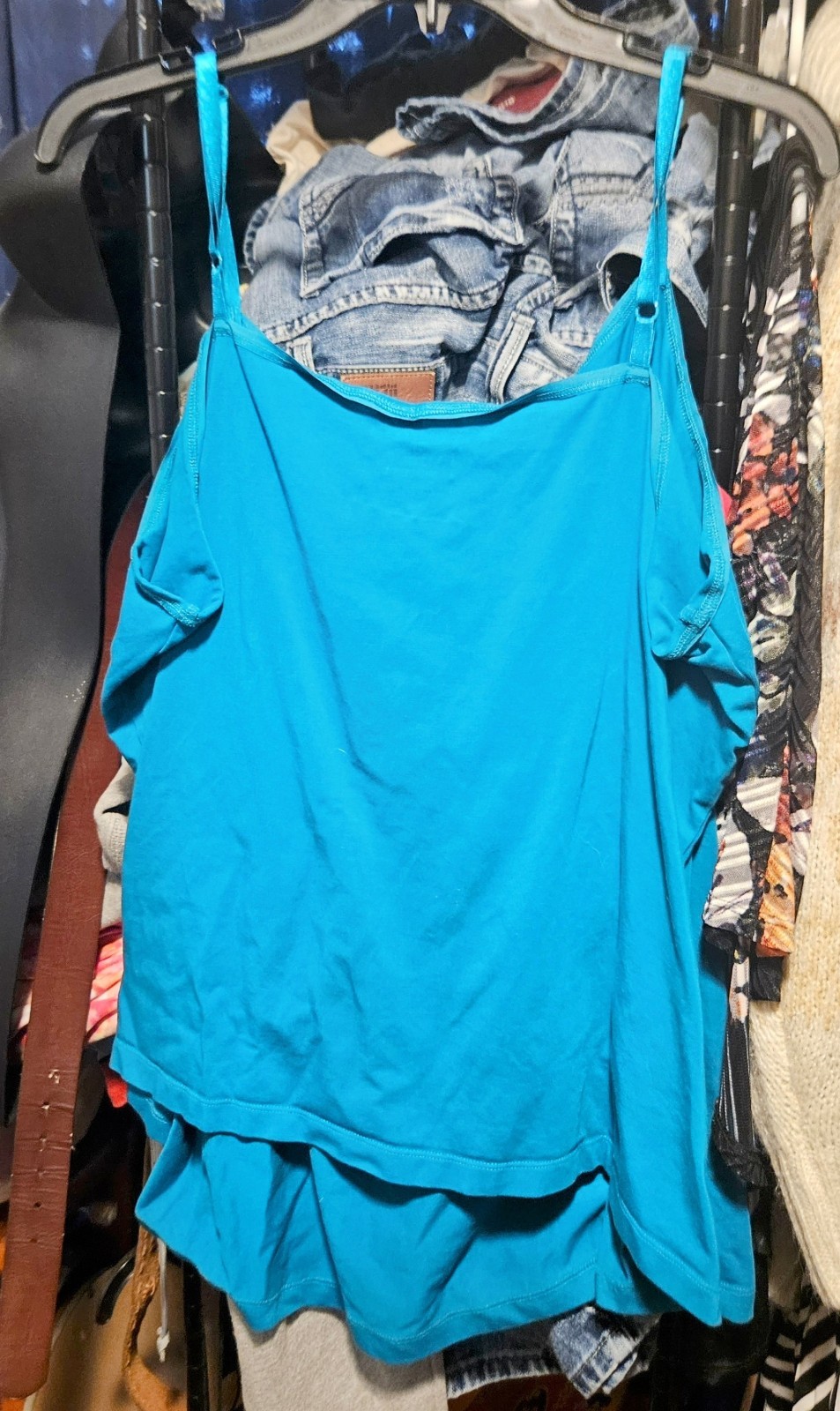 Women’s Lane Bryant Size 26-28 Green Adjustable Strap Camisole Top