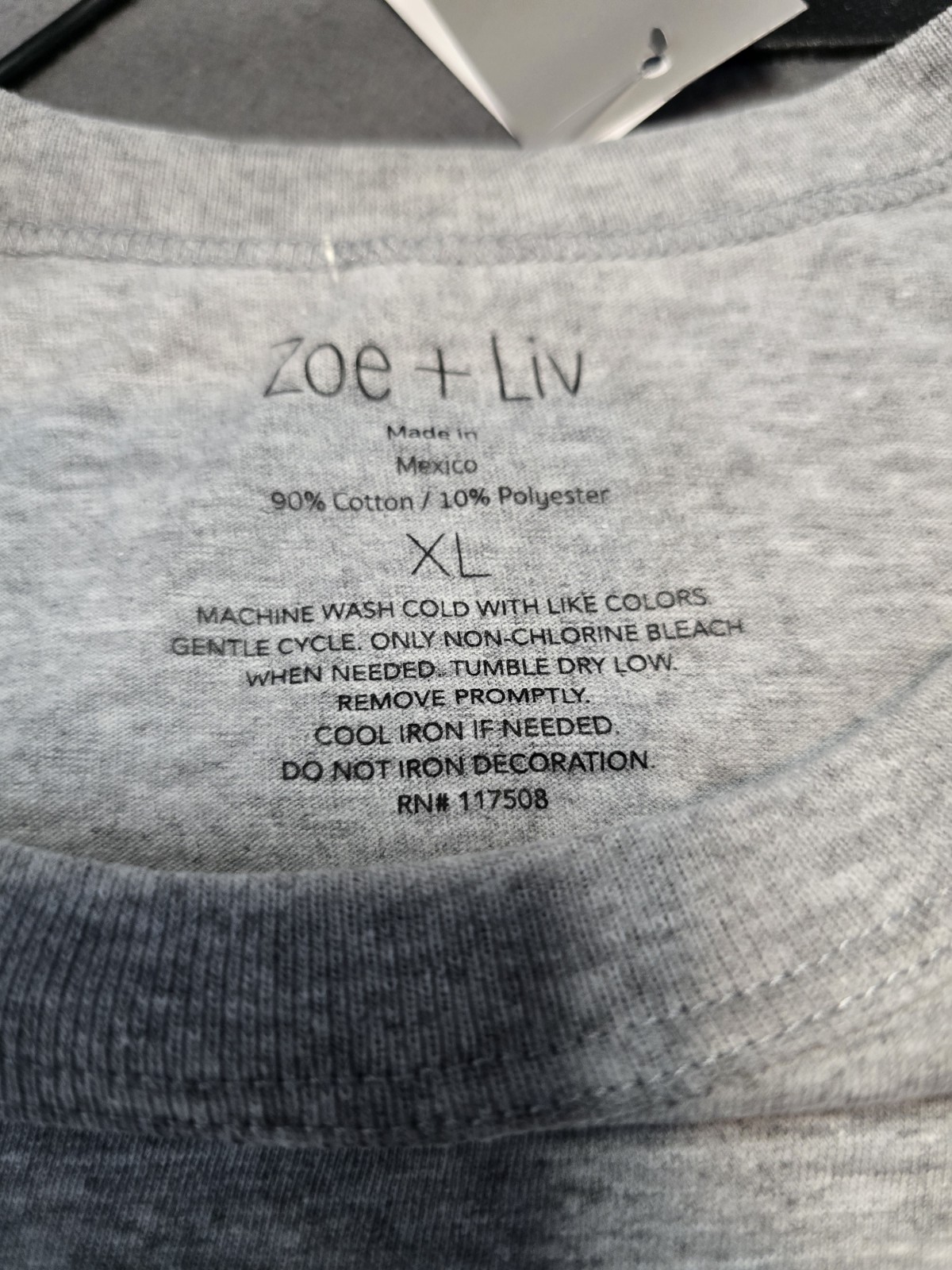 T- Shirt/”St Barts”/ By Zoe + Liv/ Heather Gray/ Sz XL/ New
