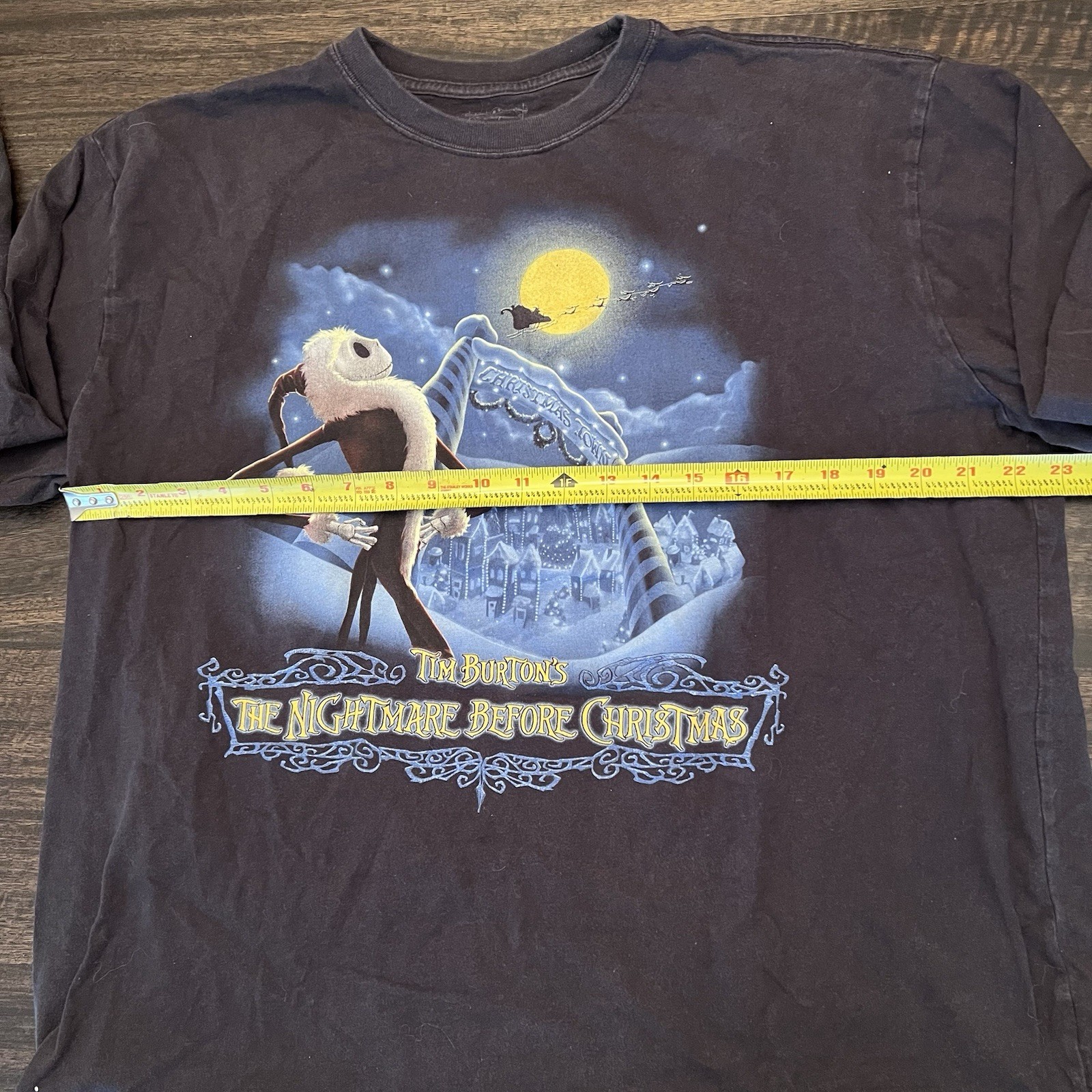 Disney Nightmare Before Christmas Long Sleeve Shirt Jack Sally XL Vintage