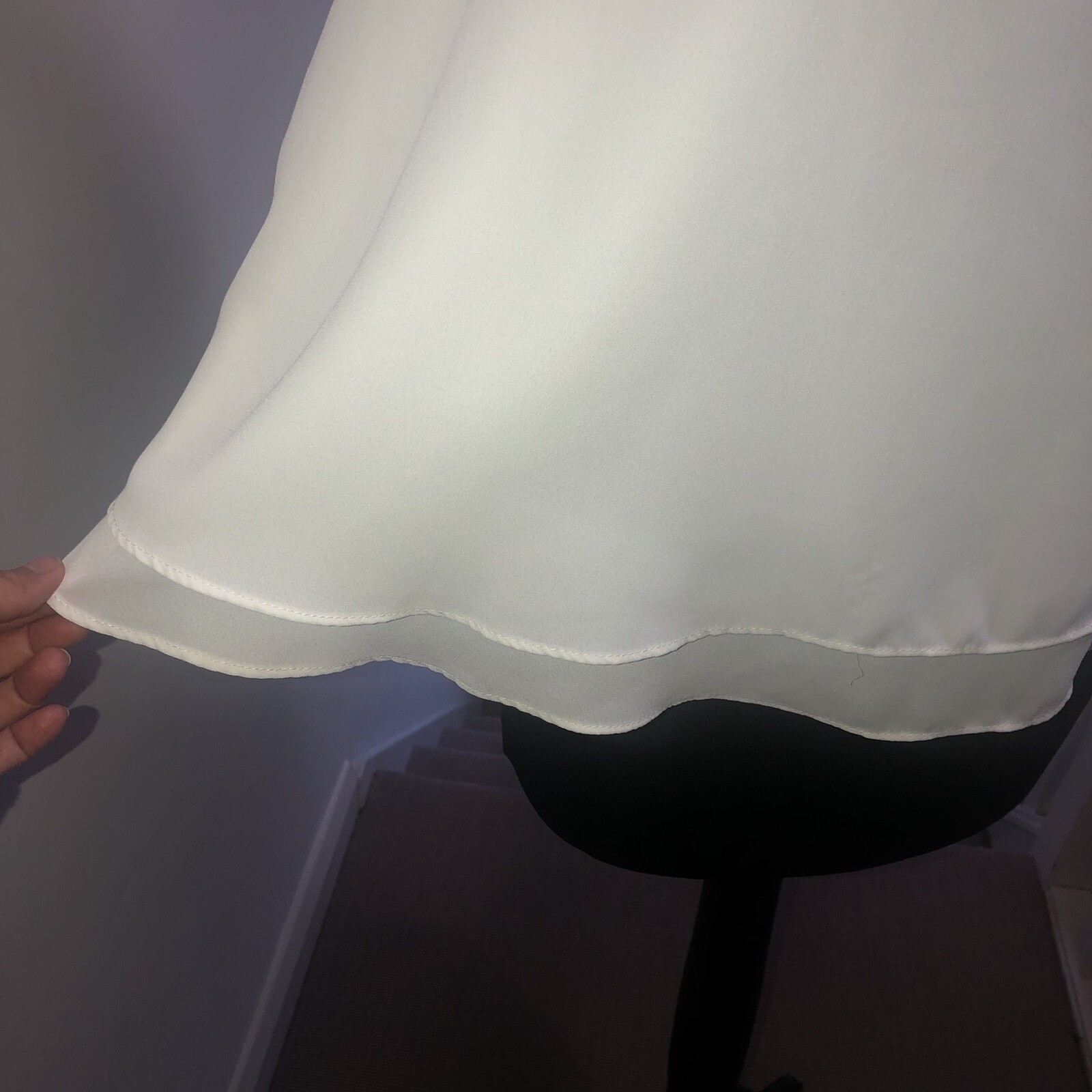 F&F Cream Layered Chiffon Sleeveless Swing Flared Top UK 10 *in exc cond* floaty
