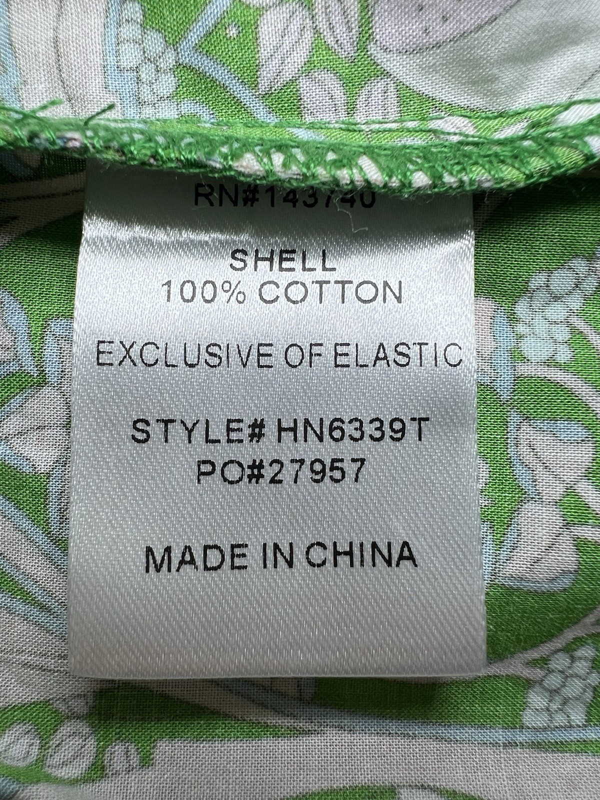Avara Kylie Green Printed Puff Sleeve Top Size Small