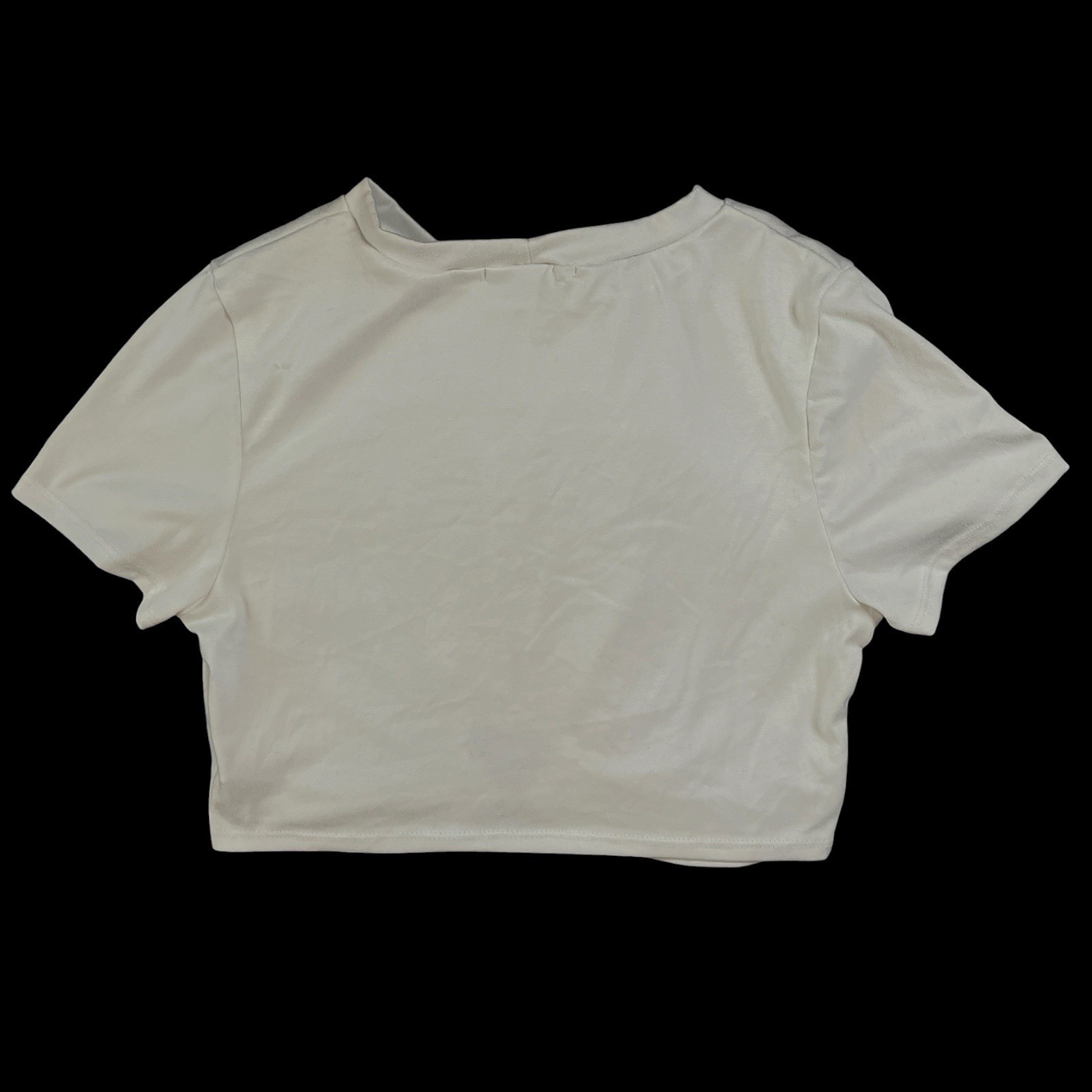 Love j White Woman’s Medium Heart Crop Top 15×24 Fits True To Size!