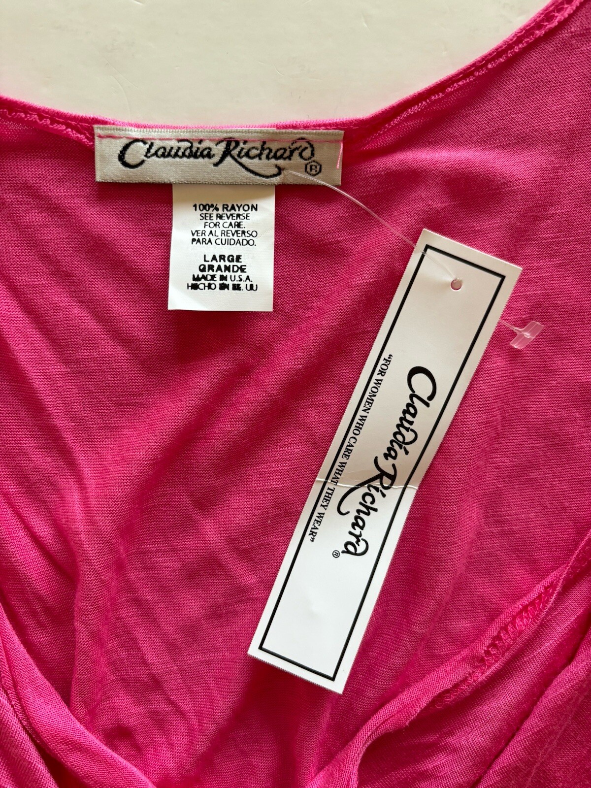Claudia Richard Womens Sleeveless Pink Top Large NWT