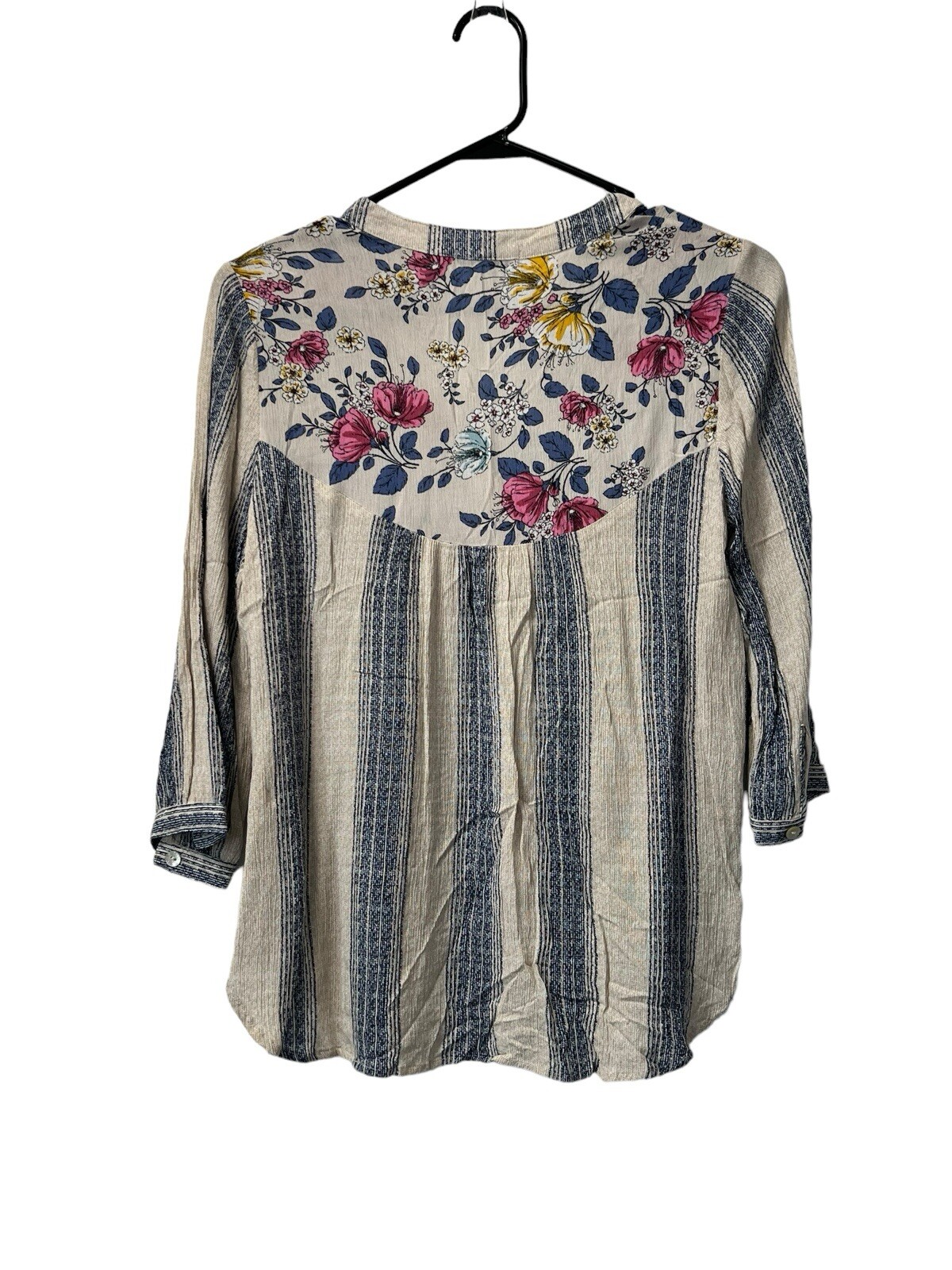 Figueroa And Flower Blouse Size P Medium Buttons Cottagecore Boho Peasant Modern