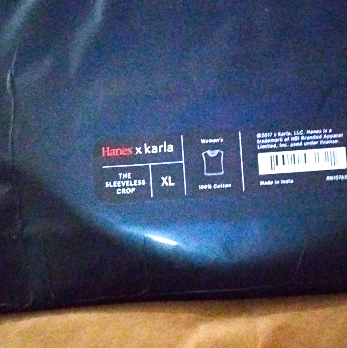 Hanes x Karla Sleeveless White Crop XL Women