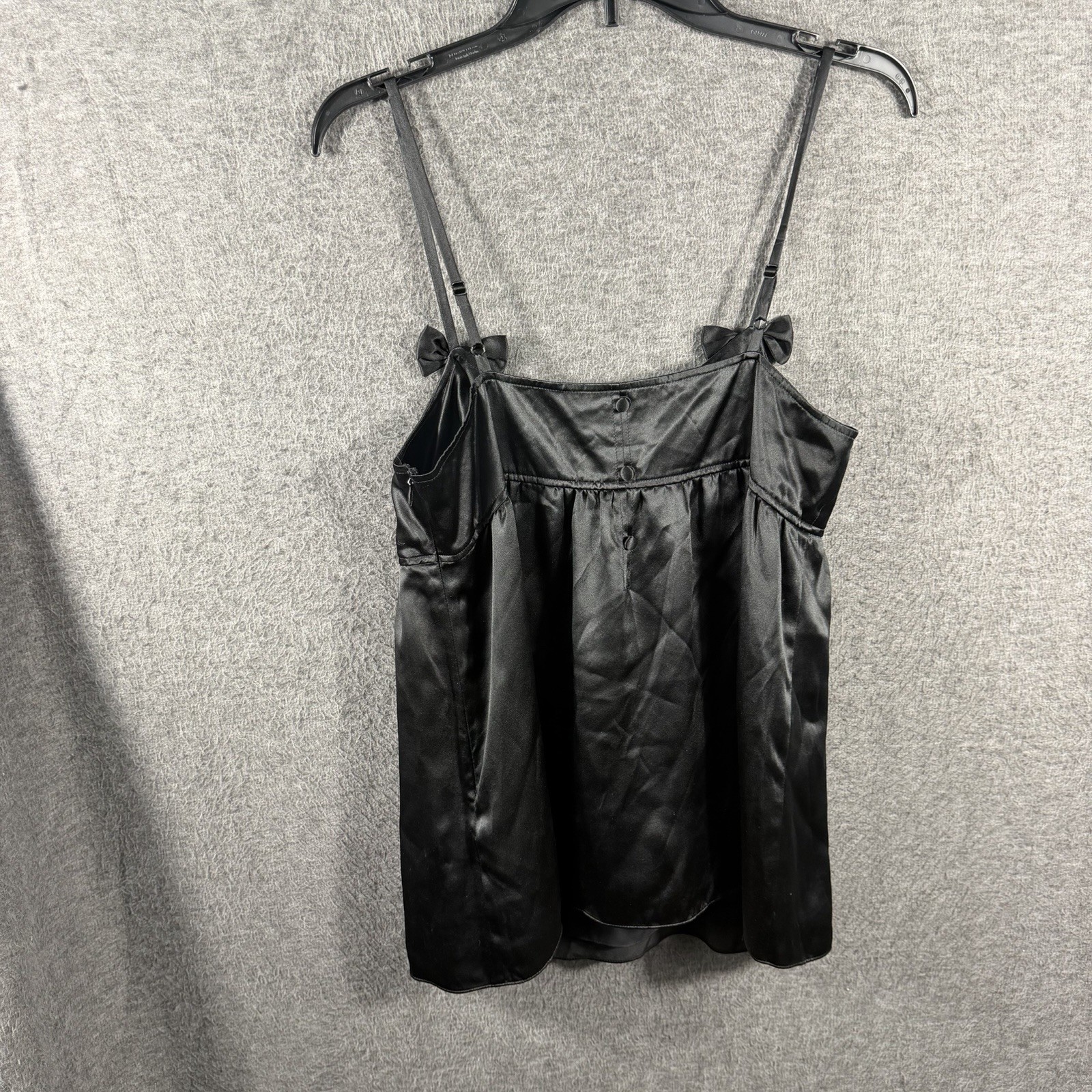 INC International Concepts 100% Silk Babydoll Cami Top Bows Whimsygoth Going Out
