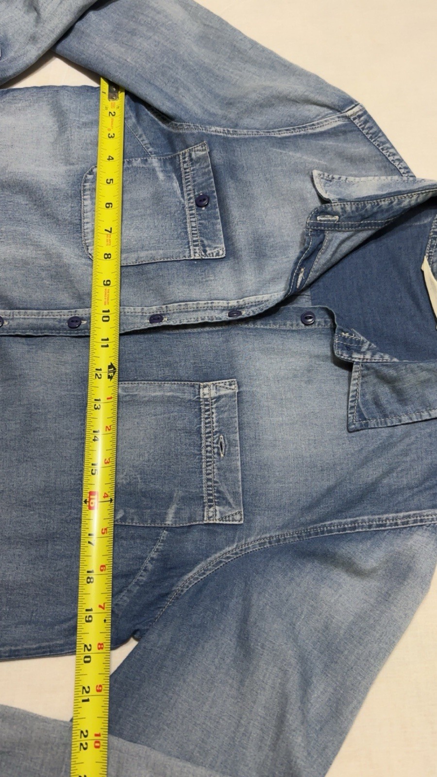 Hippie Laundry Button Chambray Long Top Med Boho Western Festival Hippie Style