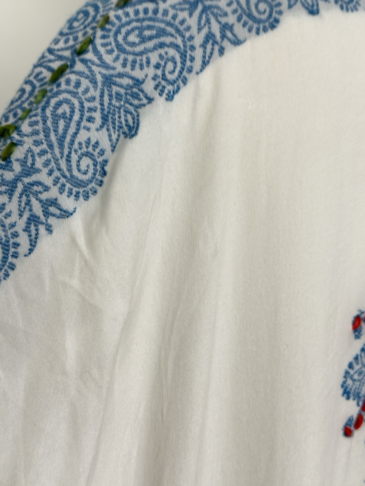 Women’s Bohemian Paisley Kaftan Embroidered Tunic Oversized Resortwear One Size