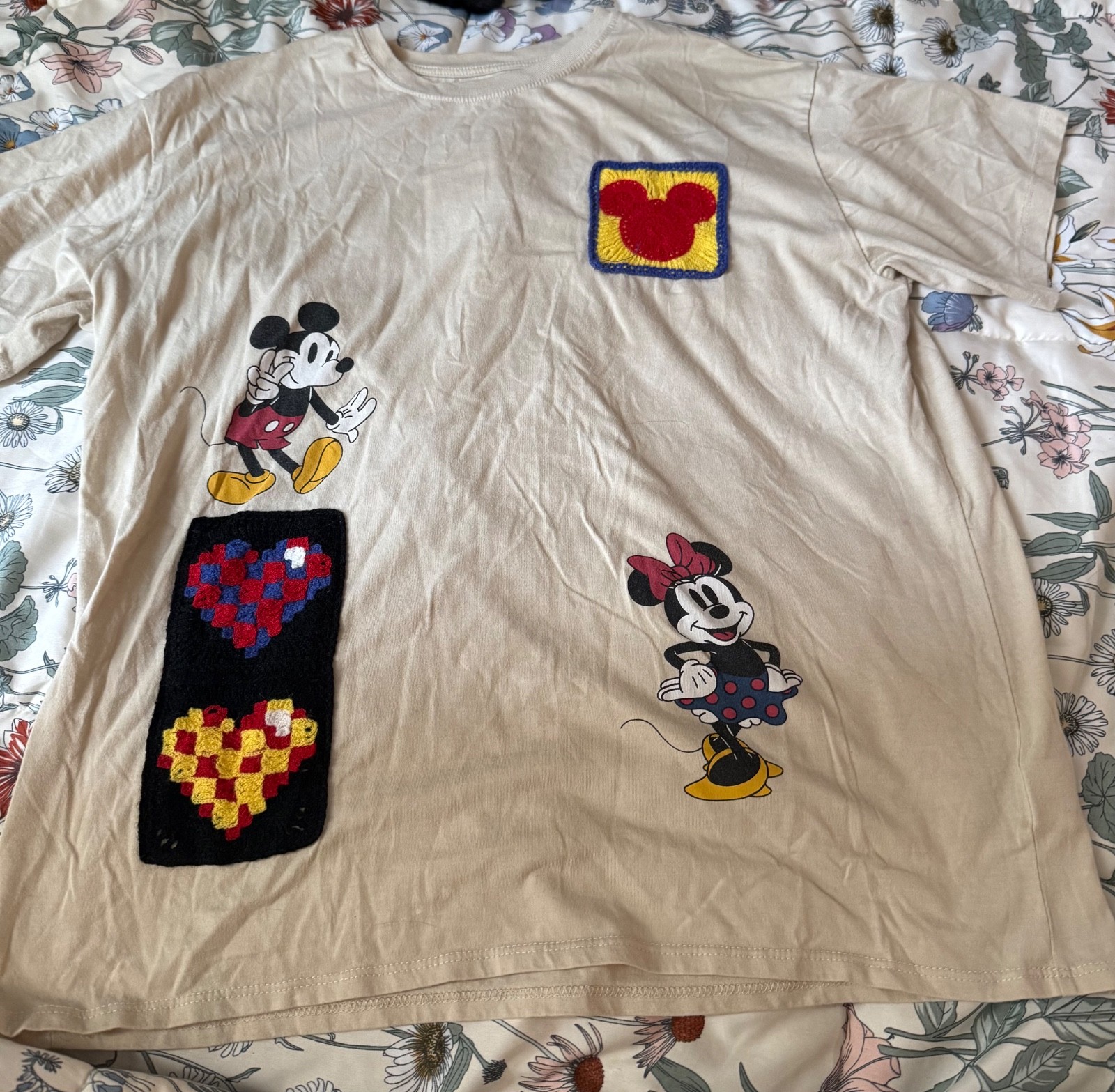 Disney Happy Moments T-Shirt with crochet design