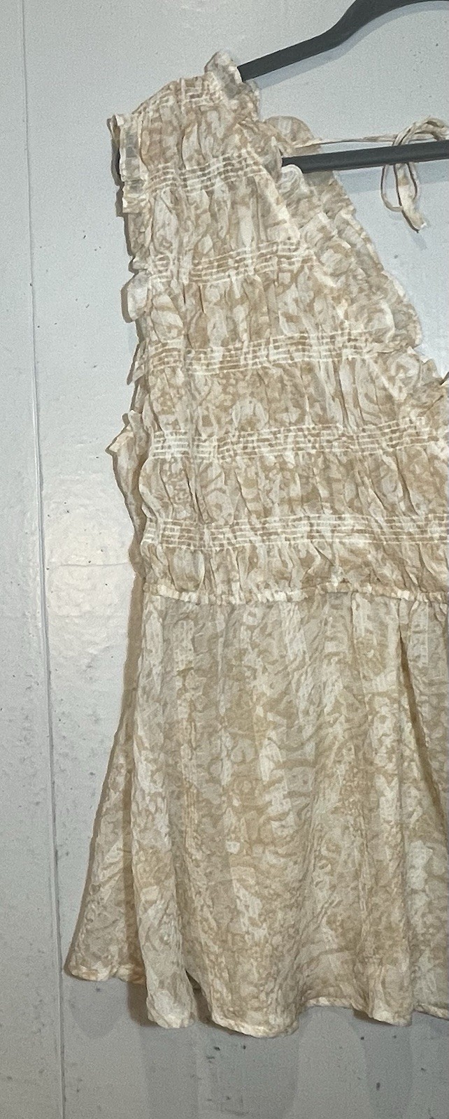 Torrid Surplice Babydoll Top Plus 2X Size 2 Ruffles Sleeveless Semi Sheer Boho
