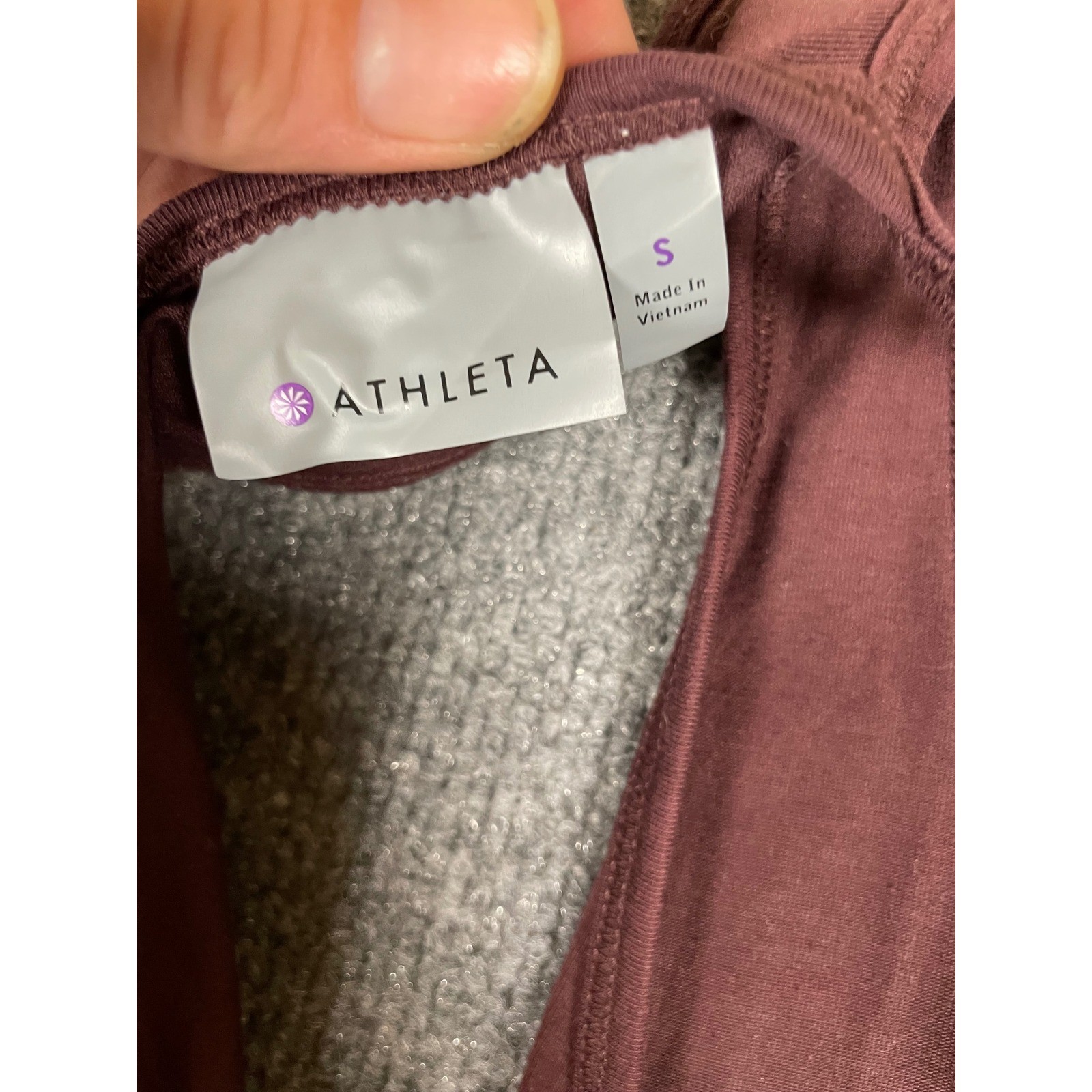Athleta Tank Top Womens Burgundy Draped Open Back Womens Size Small