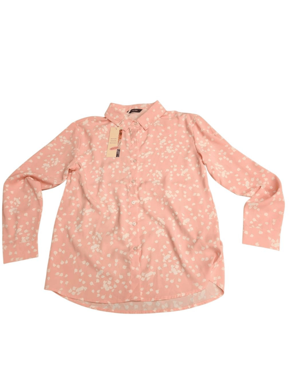 New Pink Whimsical Lollipop Silhouette Collared Long Sleeve Shirt 5 for 35 SALE
