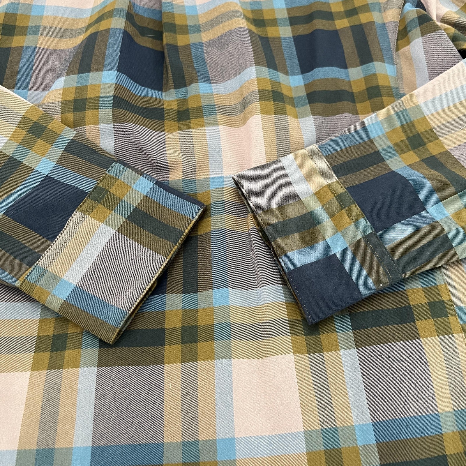 Flylow Brigitte Tech Flannel Shirt Womens Large RyePlaid Snap Button Up
