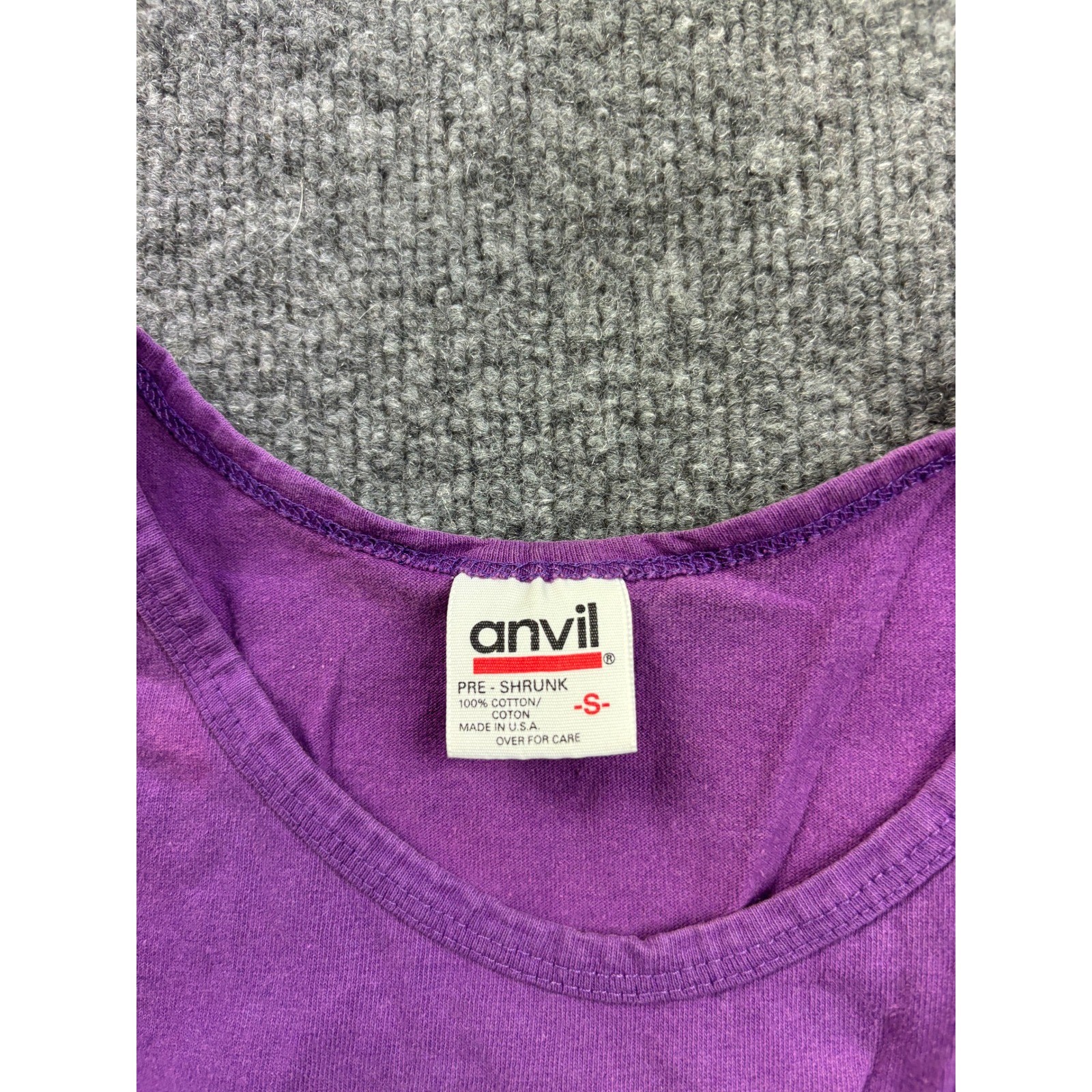 Anvil Tank Top Womens Small Purple Glacier Park Going To The Sun Vintage USA