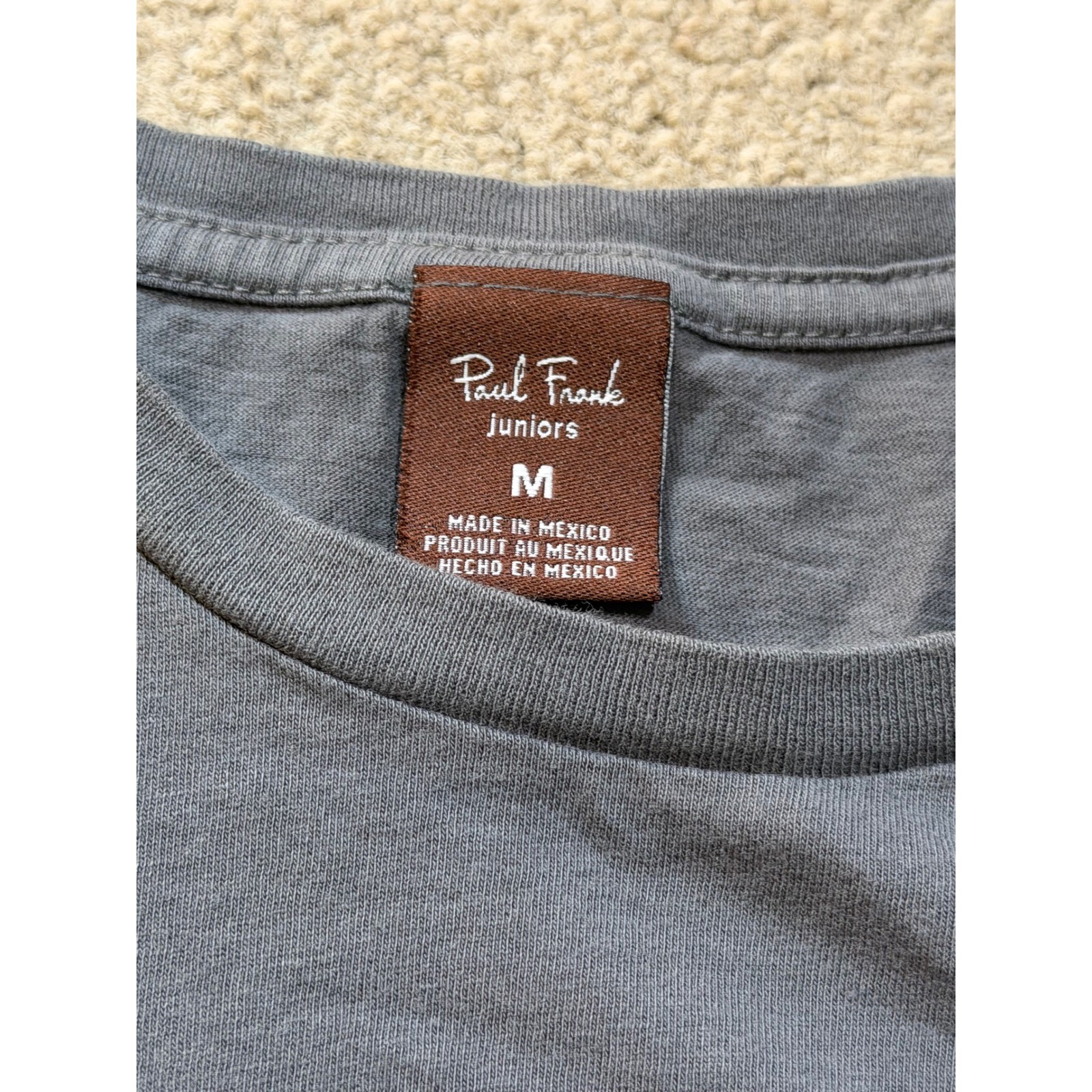 Paul Frank Julius Monkey Swimming Goggles T-Shirt Gray Juniors Medium JT8754