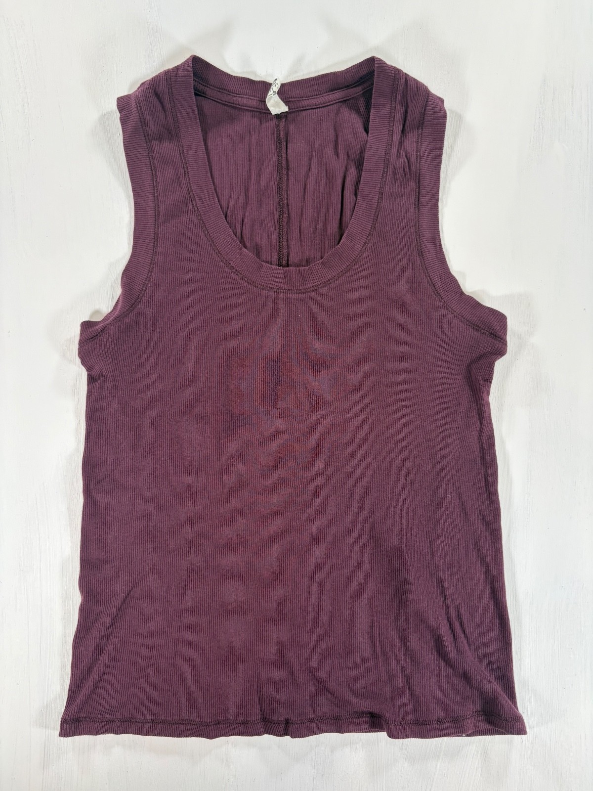 Intimately Free People Purple Ribbed Tank Top Size Medium