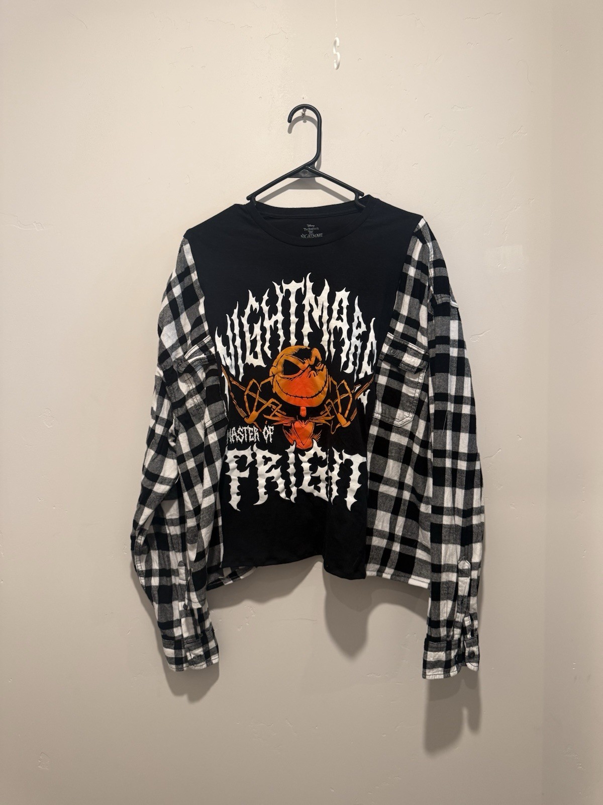 Reworked Upcycle Grunge Oversize Nightmare Before Christmas Sweater L/XL