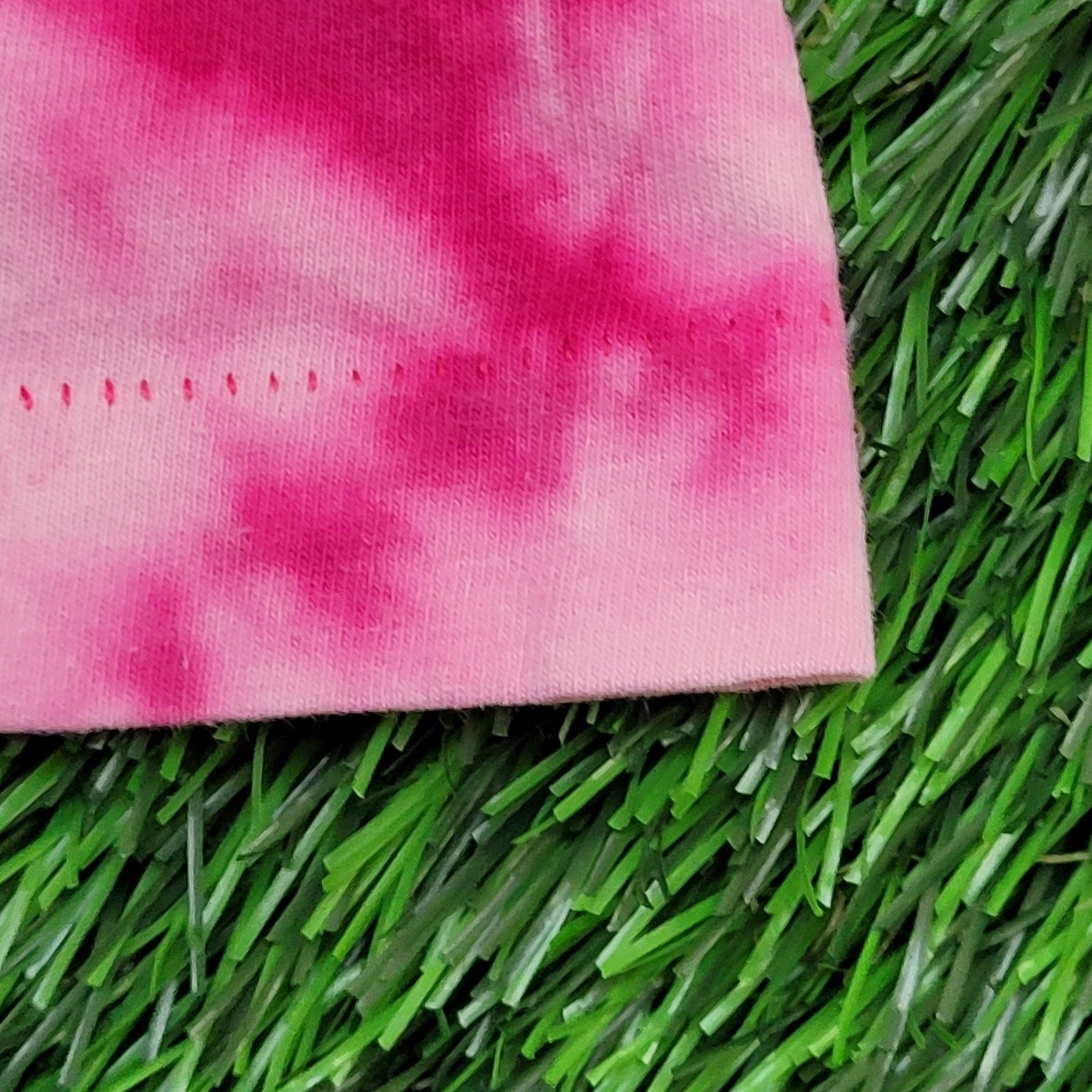 Vintage 80s Spiral Pocket Tie-Dye Shirt Women Small 18×25 Pink