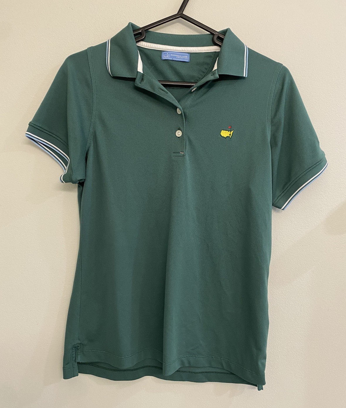 Magnolia Lane Masters Golf Green Polo Women’s S Augusta Embroidered 2025 Striped