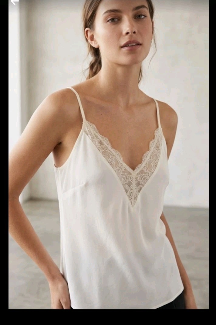 NWT Abound Eye Lash Fringe Trim Cami Tank Top L Ethereal Whimsical 90s Y2K #11