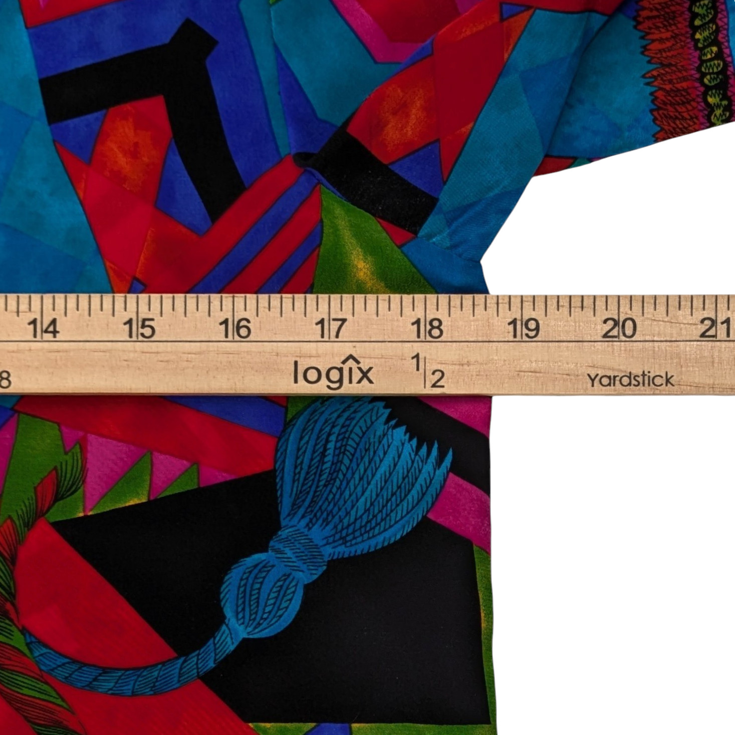 VTG 80s 90s Colorful Maximalist 100% Silk Top Womens S New Wave Memphis Retro