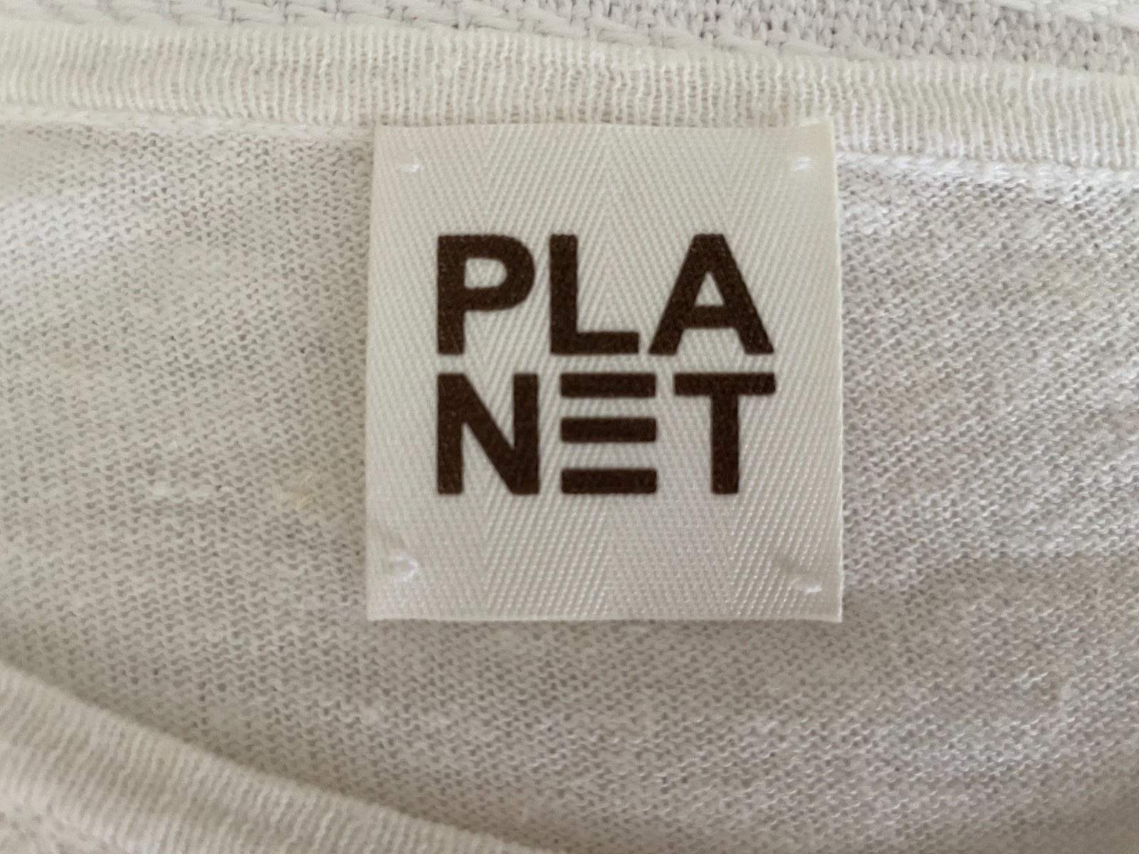 PLANET by Lauren G Linen & Cotton Asymmetrical Top • One Size • White