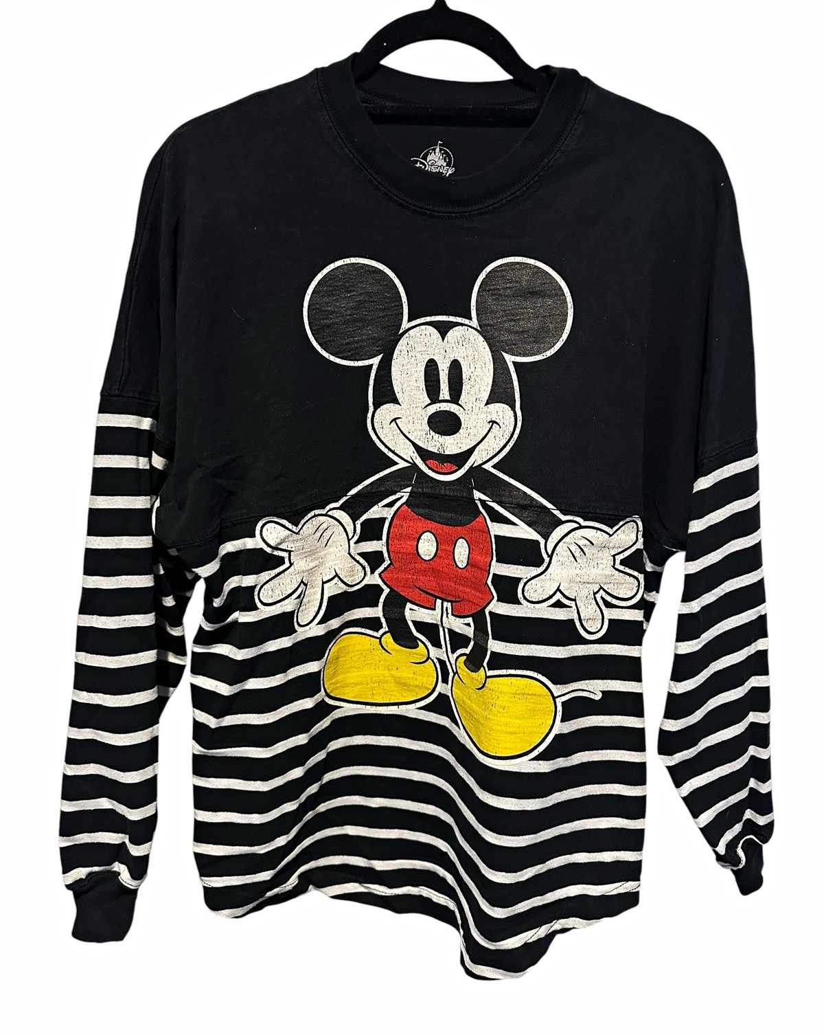 Disney Mickey Mouse Spirit Jersey “True Original” Striped Long Sleeve Shirt S