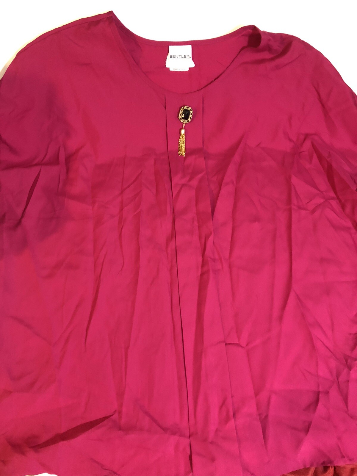 Bentley Vintage Women’s Top Blouse 22w Made In USA Sh4