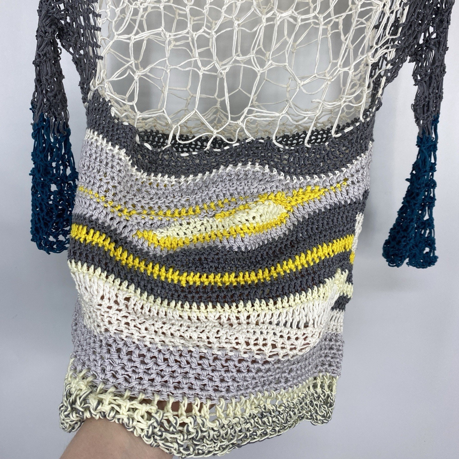 HKN Ravid Haken Crochet Top S/M Colorful Artist Unisex Queer Sculptural OOAK
