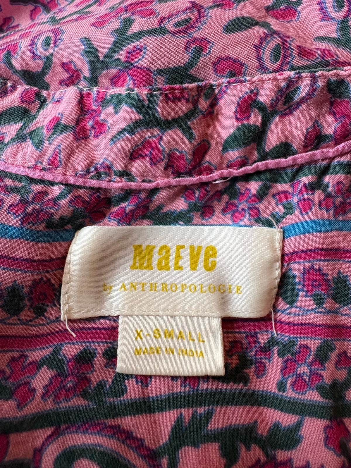 Anthropologie Maeve Petunia Pintuck Pleat Blouse Purple Pink Floral Tank Small