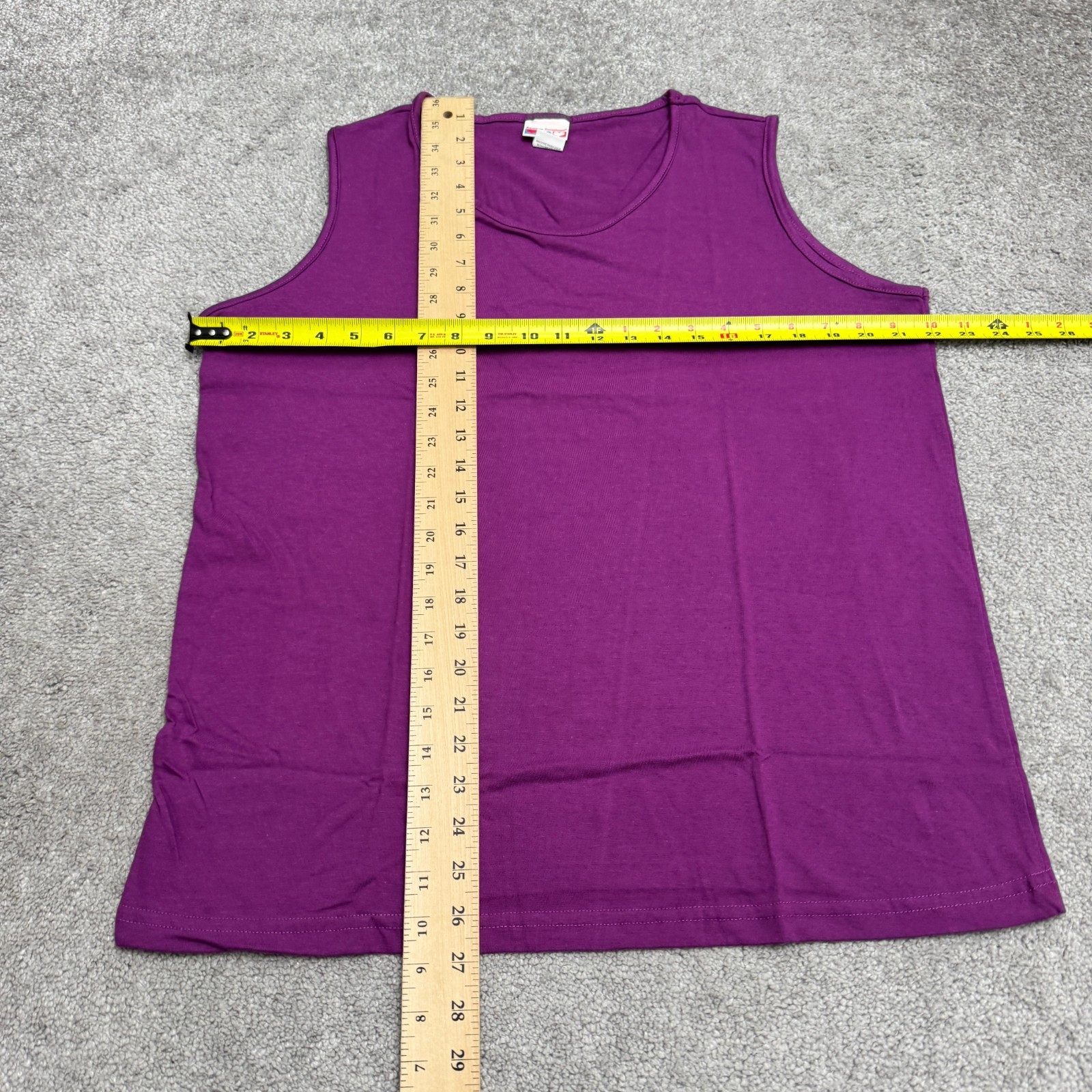 American Sweetheart Basic Tank Top Womens Large Purple Scoop Neck Polycotton NWT