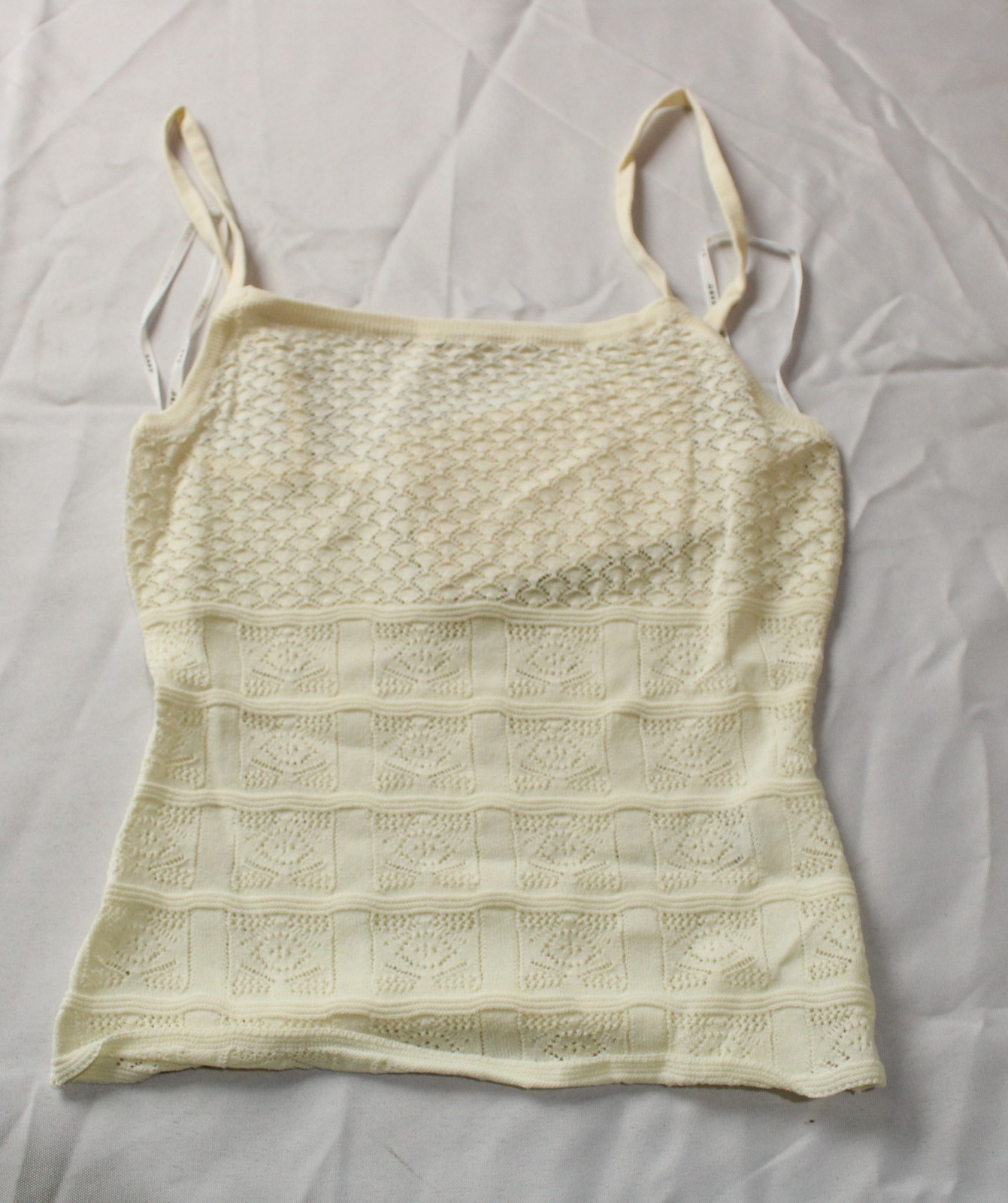 Sabo Women’s Pointelle Knit Carolina Top BL1 Ivory US: 2 (XS) AUS: 6 NWT