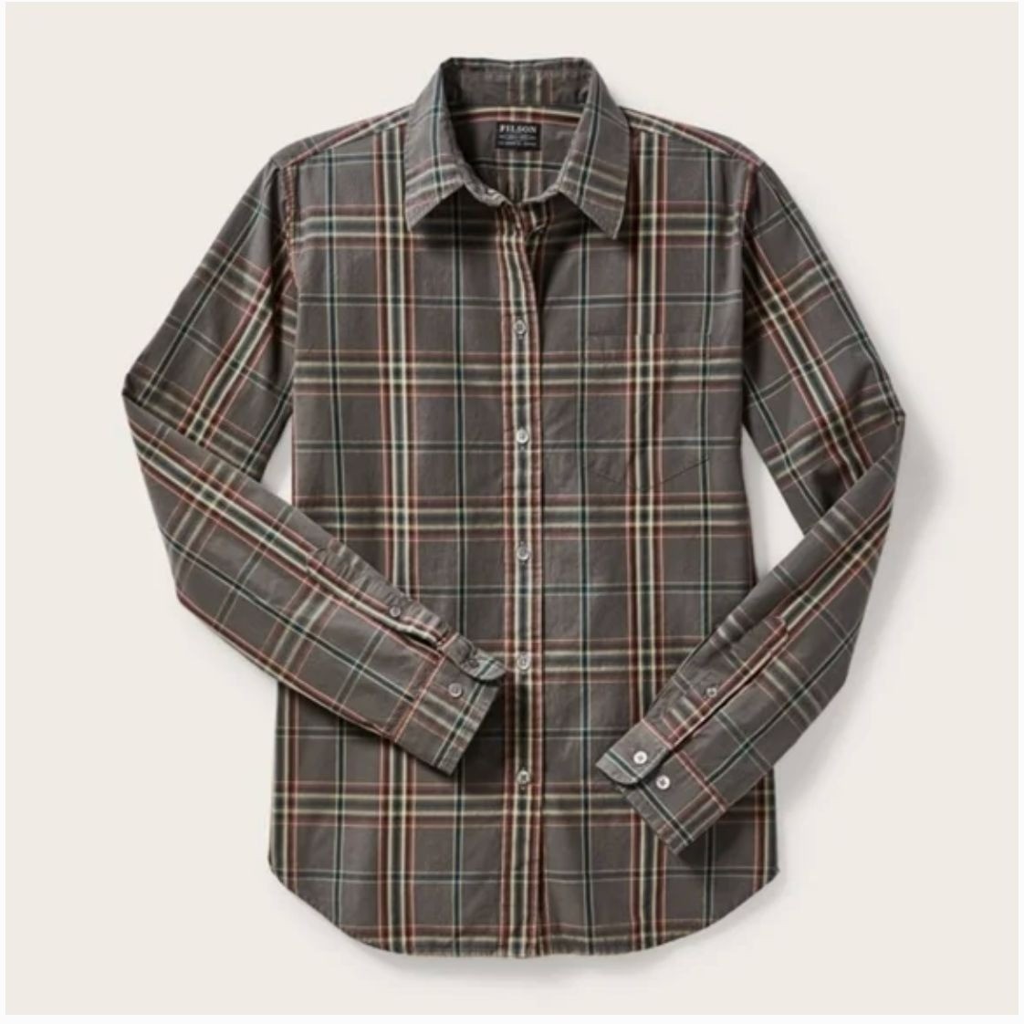 Filson Hyland Shirt Brown Plaid Button Down Women’s Top M