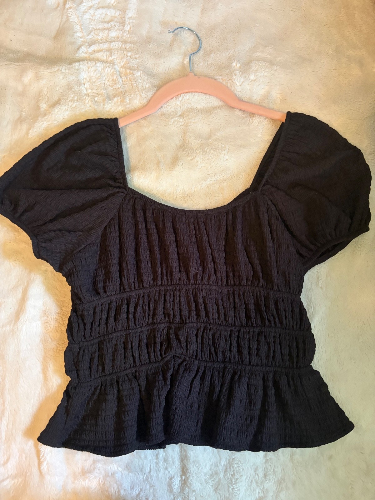 Francesca’s Women’s Small Black Top NWT New With Tags Cute Casual Blouse