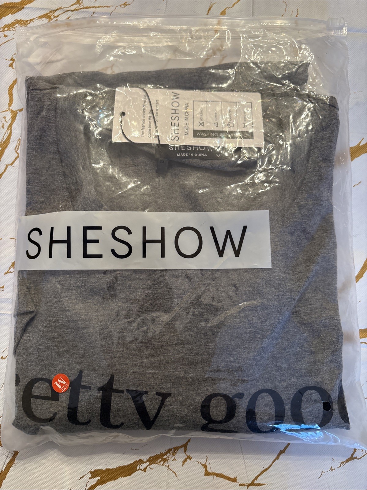 SHESHOW Women’s T-Shirt Dark Grey NWT “Pretty Good At Bad Decisions” Medium M
