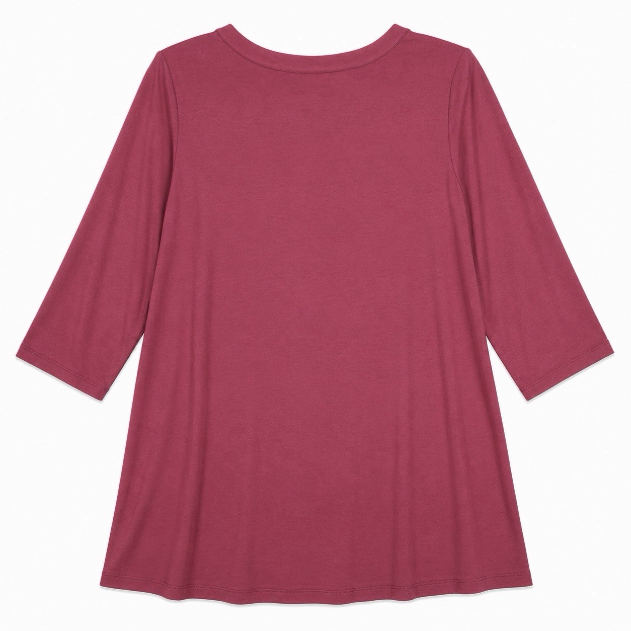 Catherines Pink Studded Split Notch Neck Knit Tunic Top 3/4 Sleeve 0X 14/16W NWT