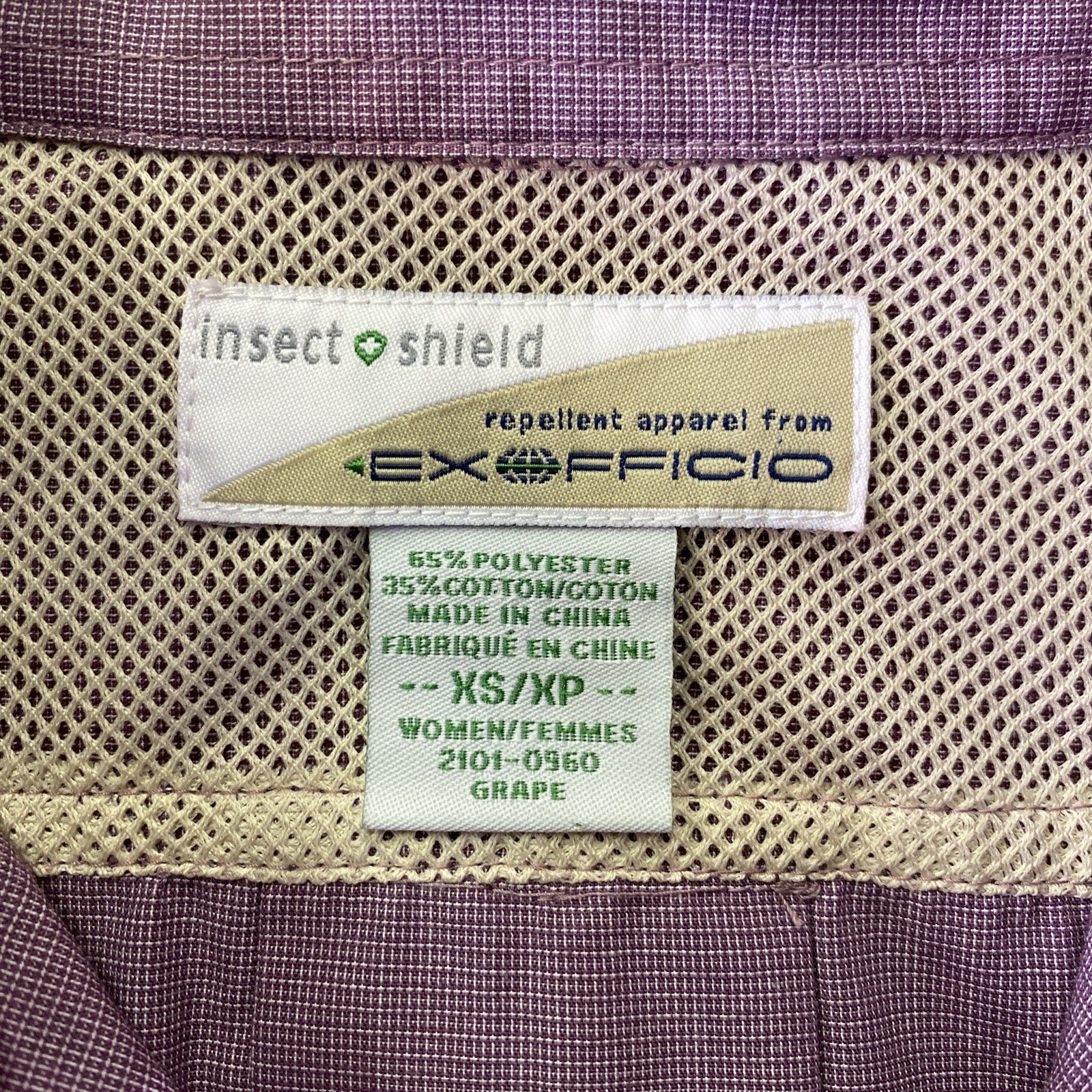 EXOFFICIO Red Gorpcore Hiking Button Front Insect Shield Shirt XS