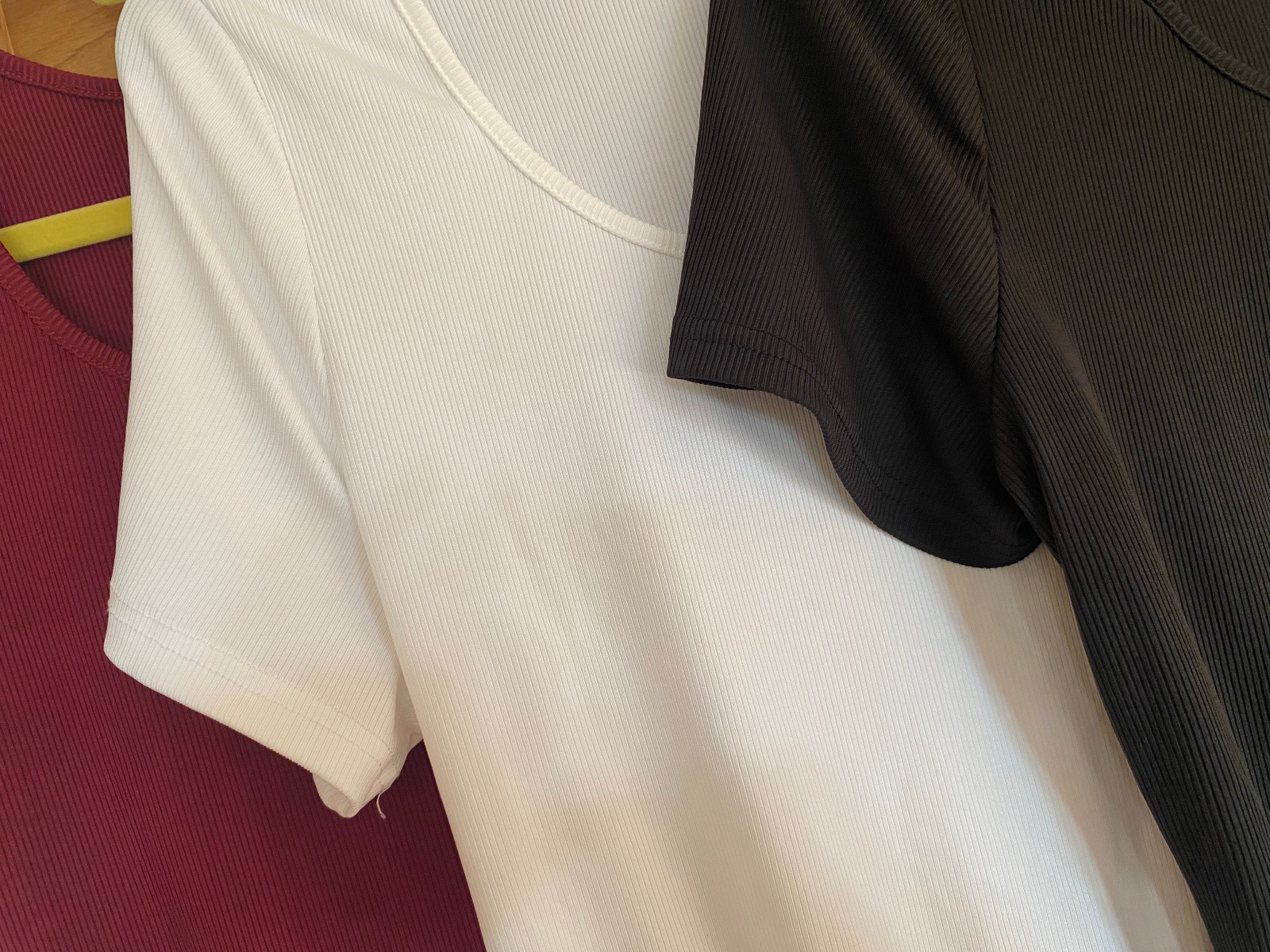 Pack of 3 Ribbed Bodysuits – size 1XL – BNWT – Black, White & Burgundy