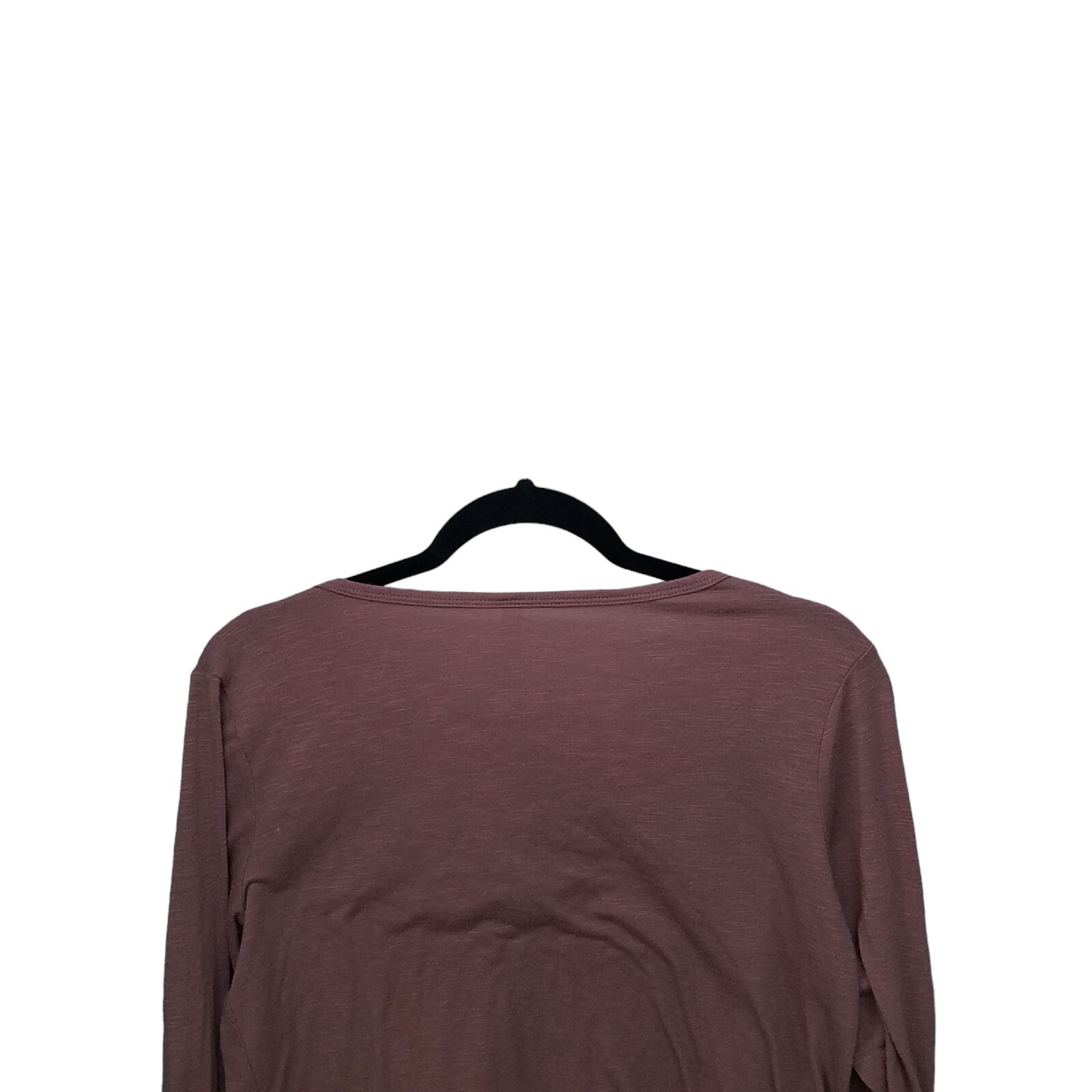 Simple Pleasures Womens Sz M Purple Solid Long Sleeve Shirt