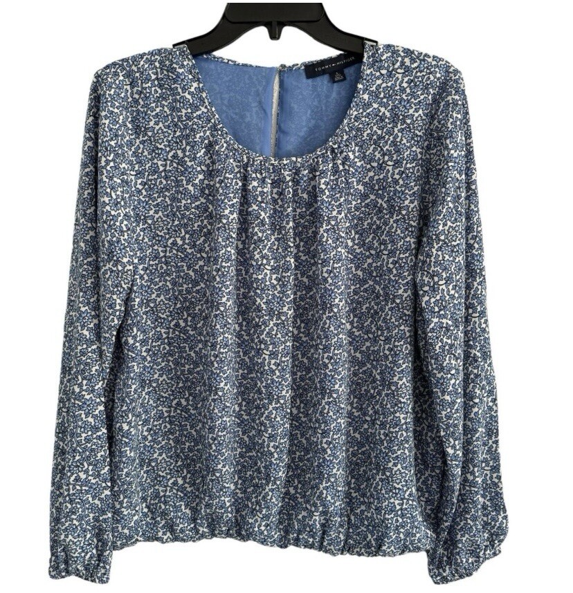 Tommy Hilfiger Navy, Light Blue, White Floral/Paisley, Lined, Lightweight, Sz SP
