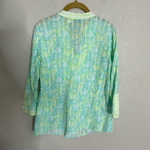 Vineyard Vines Printed Aquatic Blue Green Tunic XXS