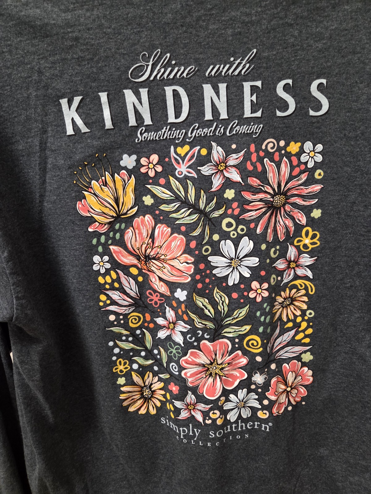 Simply Southern LARGE Long Sleeve “SHINE WITH KIND.. NEW W Tags closeout design